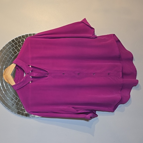 Anthropologies Maeve Mairead Silk Button Front Blouse Lagen New Without Tag - Picture 4 of 9